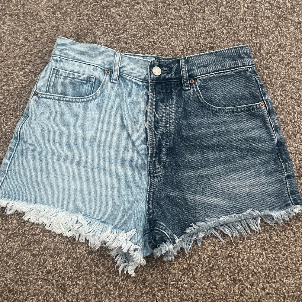 Pacsun Two Tone Denim Shorts